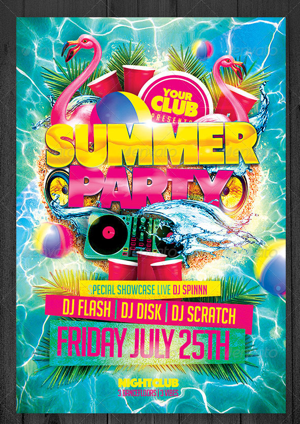 30 Premium Free PSD Summer Party Flyer Templates For Awesome Events