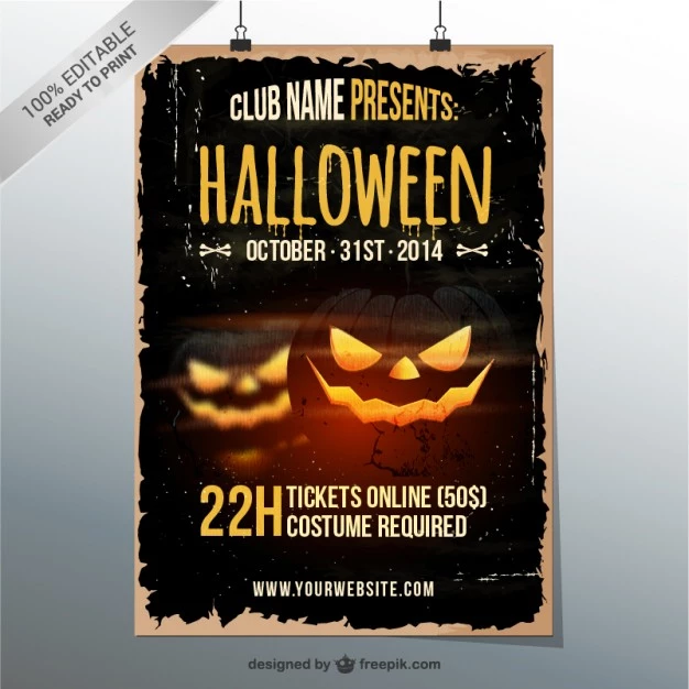 grunge-halloween-party-flyer_23-2147498659