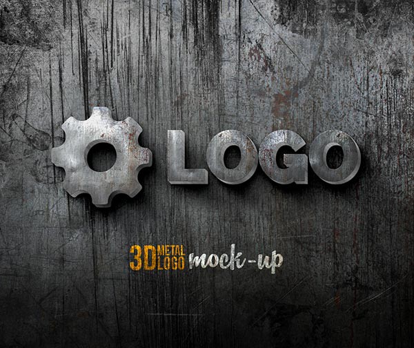 3D LOGO MOCKUP PSD FILES