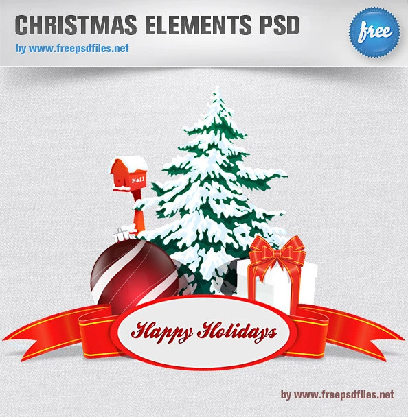 Christmas_Elements_PSD_Preview