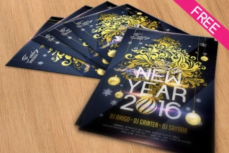 New Year 2016 – Free PSD Flyer Template