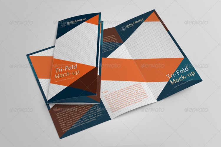 Tri-fold Brochure Mockup / 9 Different Images