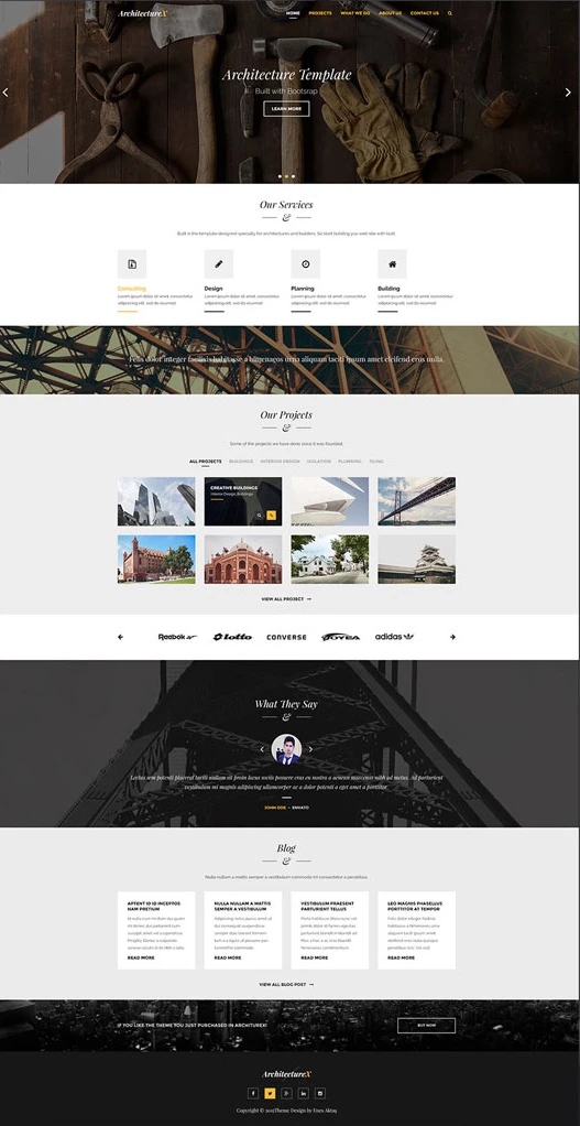 ArchitectureX-Free-PSD-Architecture-Landing-Page-Template-Preview