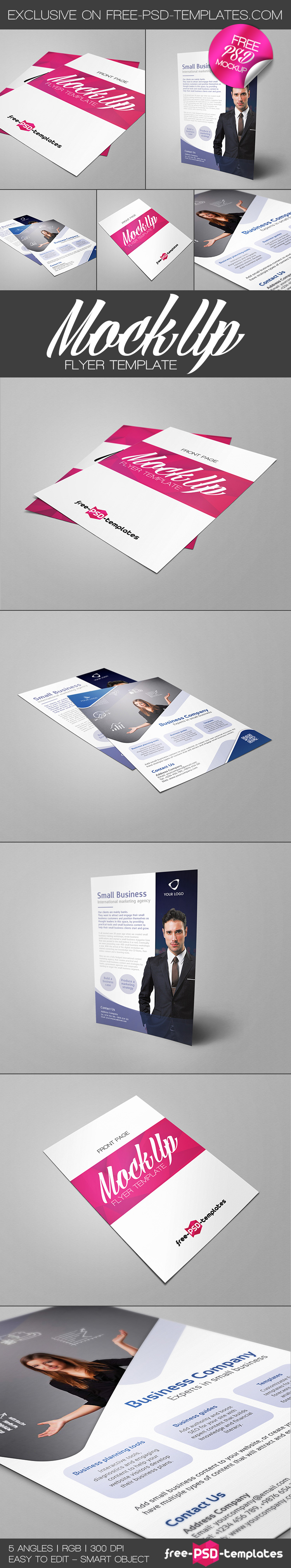 Download Free Flyer Mock-up in PSD | Free PSD Templates