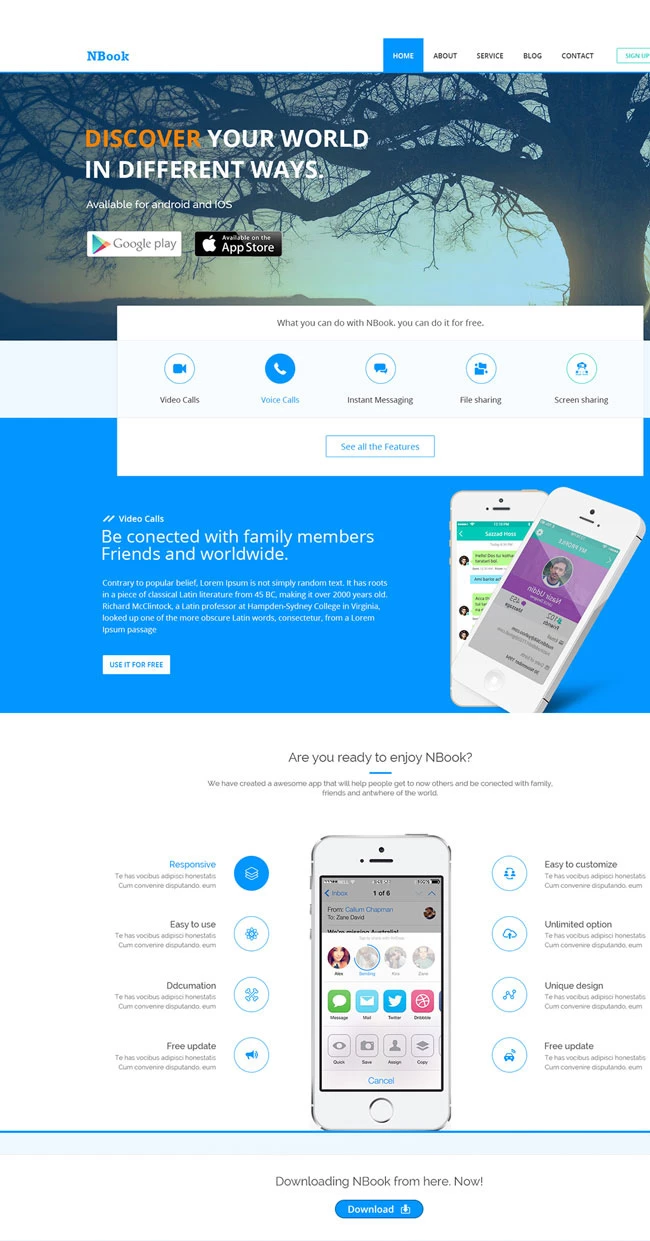 NBook-Free-PSD-App-Landing-Page-Template-Preview