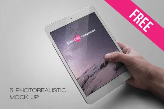 5 Free Ipad Tablet Mock-ups in PSD