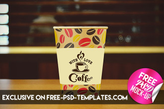 Free PSD Coffee Cup Mock-up