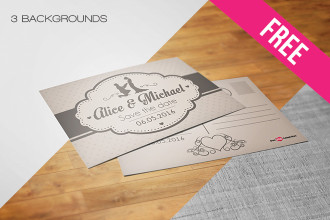 5 Free Postcard Mock-ups in PSD 5 Free Postcard Mock-ups in PSD