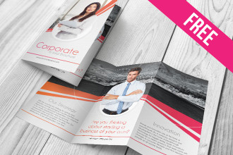 Corporate – Free PSD Trifold Brochure Template in PSD