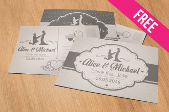Wedding – Free PSD Postcard Template in PSD Wedding – Free PSD Postcard Template in PSD