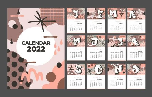 2022 calendar design psd