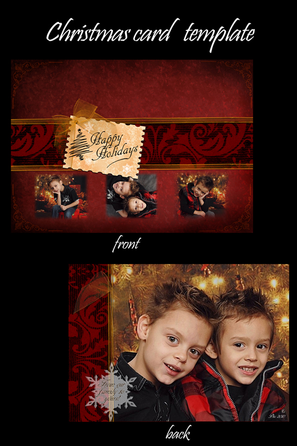 30+ Christmas Free PSD Holiday Card templates for design and congratulations! | Free PSD Templates