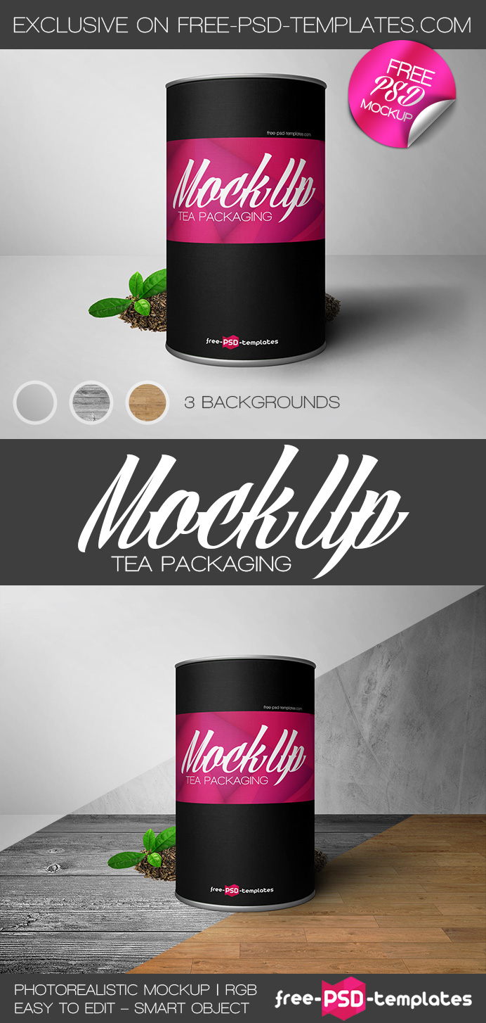 Free Tea Packaging Mock-up in PSD | Free PSD Templates