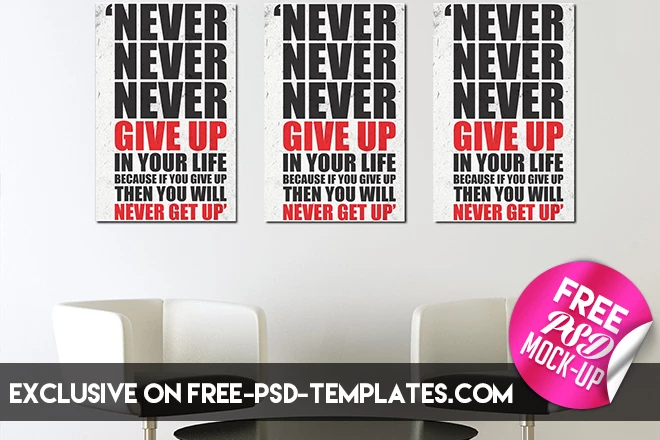 Free PSD Poster Mockup