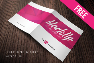 Free Square Brochure Mock-up in PSD