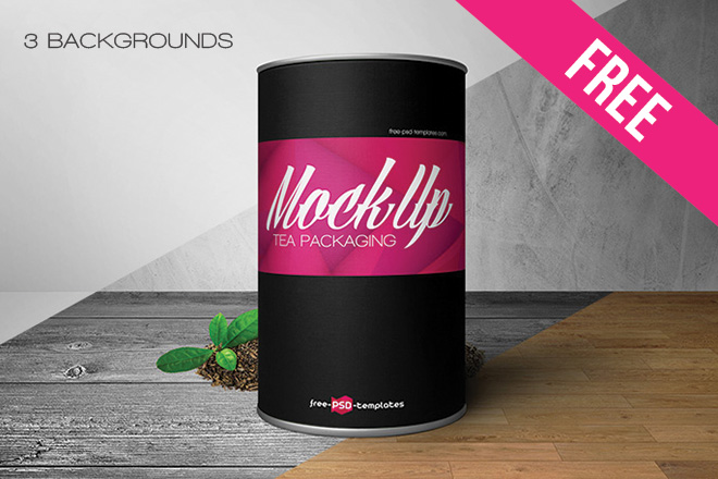Download Free Tea Packaging Mock Up In Psd Free Psd Templates PSD Mockup Templates