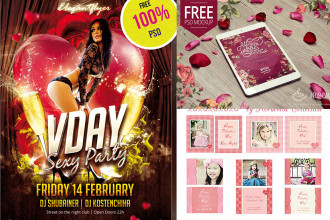 25+ PSD Flyers + Elements for St. Valentine’s Day! 25+ PSD Flyers + Elements for St. Valentine’s Day!