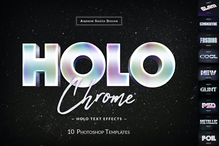 Premium Holochrome Text Effects
