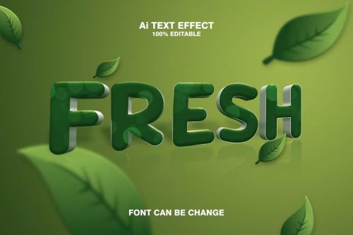 Fresh 3d Text Effect