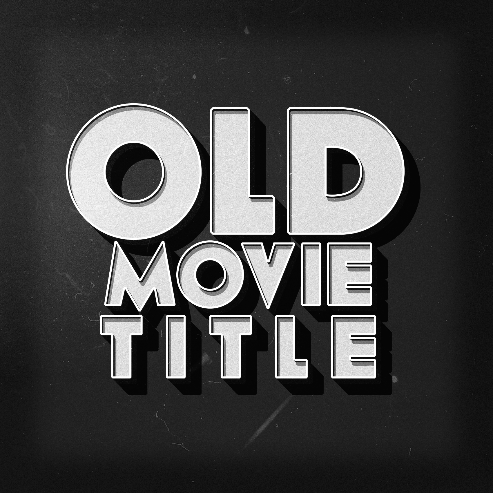 PixelMustache-Old-Movie-Text-effect