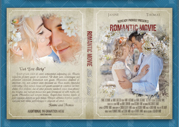 free psd wedding dvd cover template