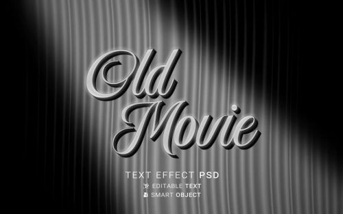 Free Text Effect The End Old Movie