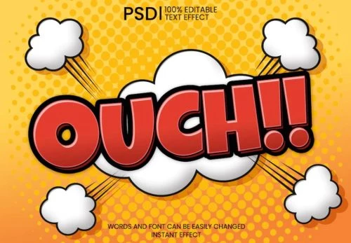 Free Ouch! Comic Text Effect