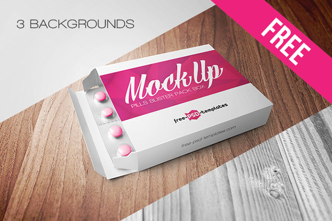 Download Free Pills Blister Pack Box Mock Up In Psd Free Psd Templates