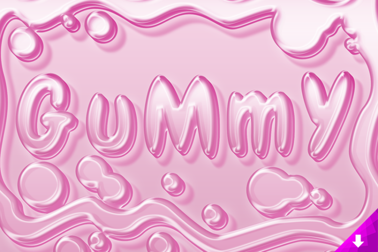 Pink Gummy Text Style