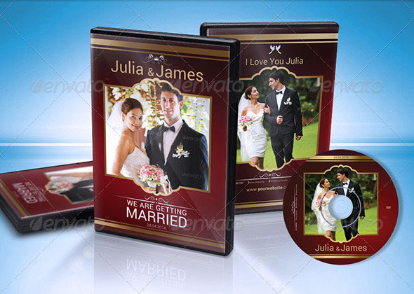 free psd wedding dvd cover template