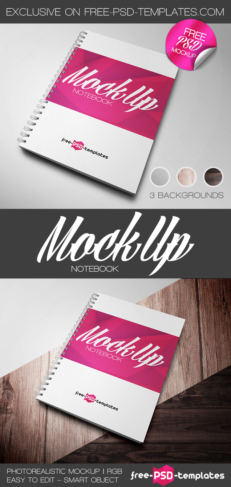 Download Free Notebook Mock-up in PSD | Free PSD Templates