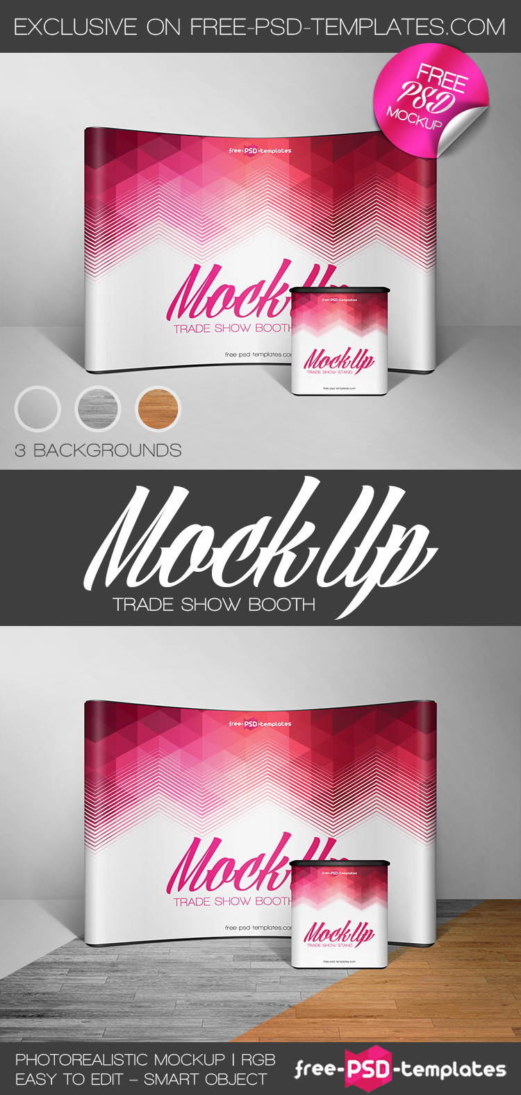 Free Trade Show Booth Mockup in PSD Free PSD Templates