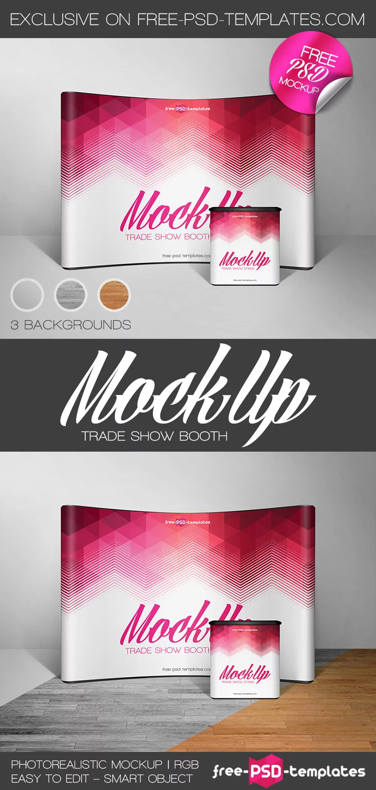 Free Exhibition Booth Mockup (PSD)