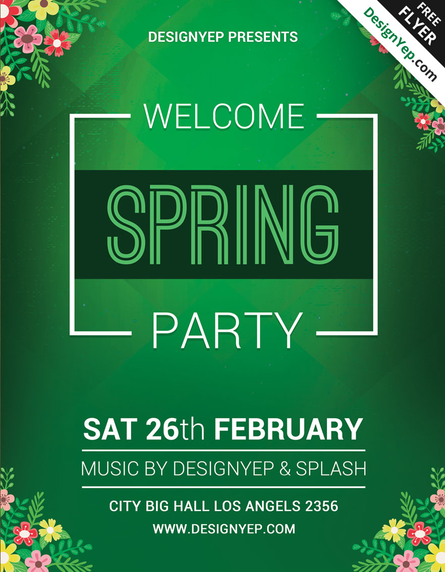 23+PREMIUM & FREE FRESH SPRING PSD FLYER TEMPLATES!  Free PSD Inside Free Spring Flyer Templates