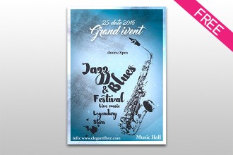 Jazz&Blues FREE Flyer PSD Template + Facebook Cover Jazz&Blues FREE Flyer PSD Template + Facebook Cover
