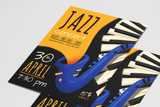 Free Jazz Concert Flyer PSD Template