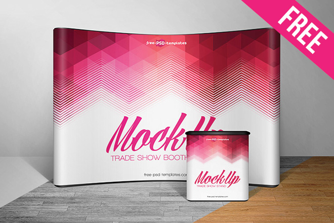 Free Exhibition Booth Mockup (PSD)