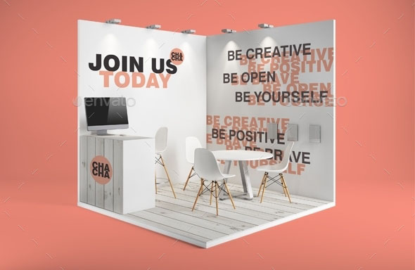 Free Trade Show Booth Mock-up in PSD | Free PSD Templates