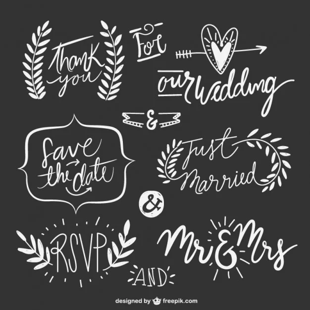 hand-drawn-wedding-texts-with-ornaments_23-2147542716