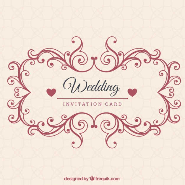 free download vector wedding card design template