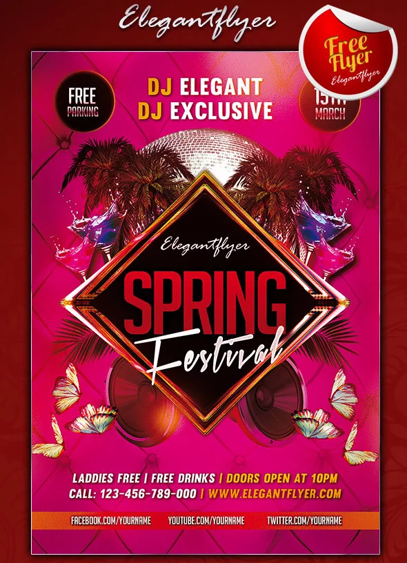 spring-festival-club-and-party-free-flyer-psd-template