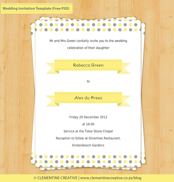 Free Psd Wedding Invitation Templates