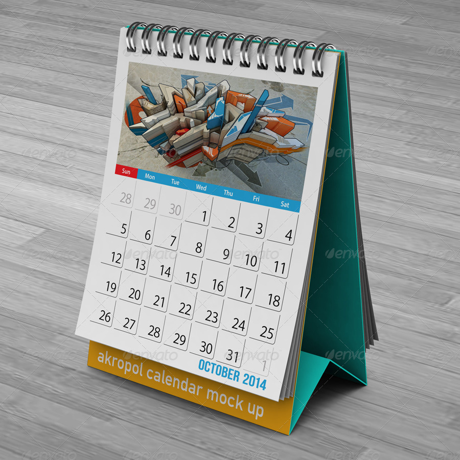 Free Desk Calendar Mock-up in PSD | Free PSD Templates