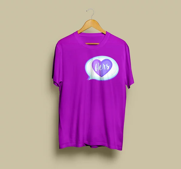 For-Her-Love-Free-T-Shirt-Design-Template