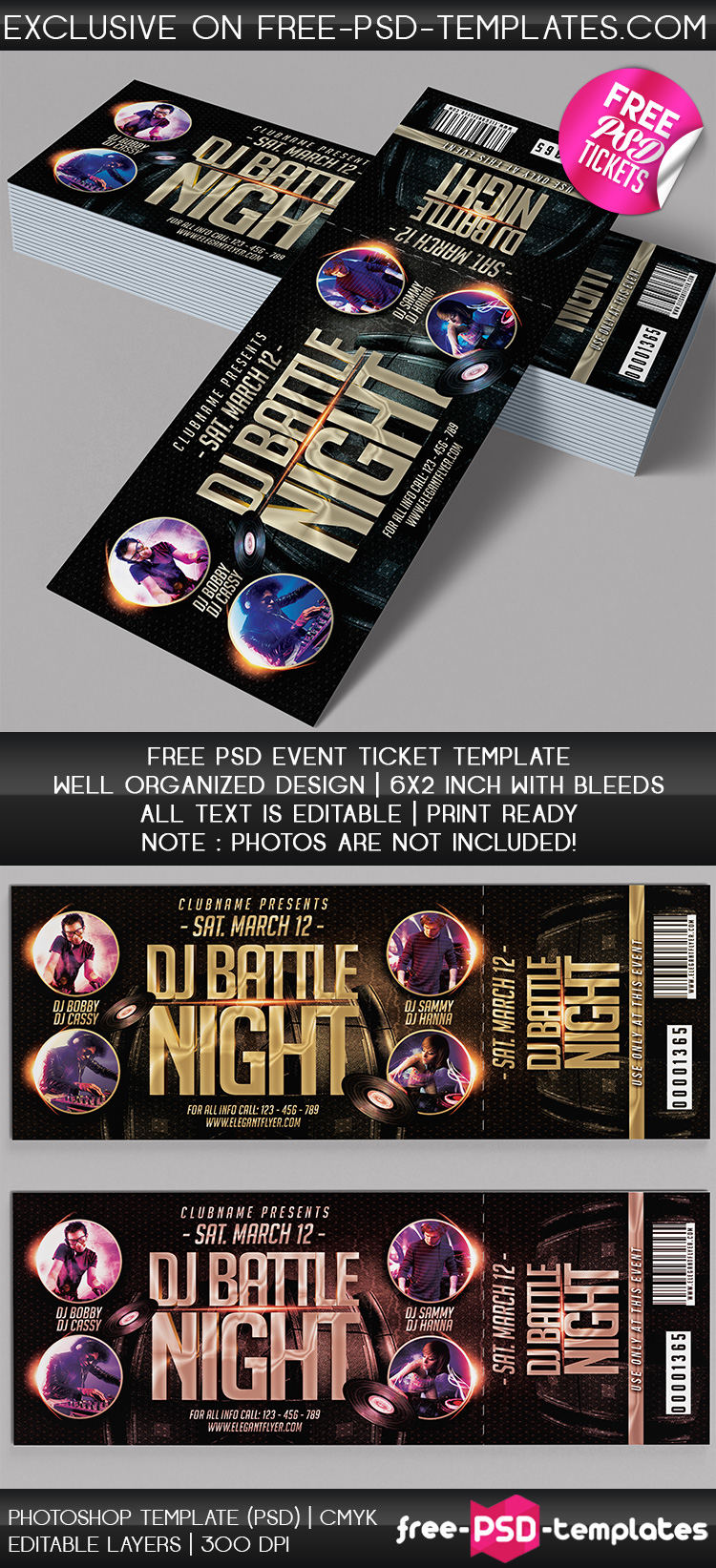 event ticket graphic design