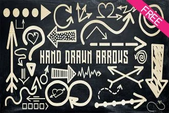 FREE 30 Hand Drawn Arrows IN PSD