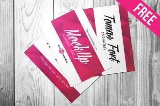 Free Business Card Mock-up in PSD