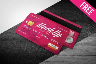Free Credit Card Mock-up in PSD