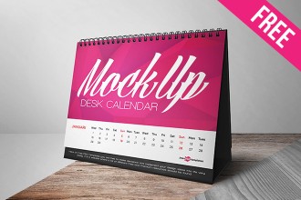 Free Desk Calendar Mock-up in PSD Free Desk Calendar Mock-up in PSD