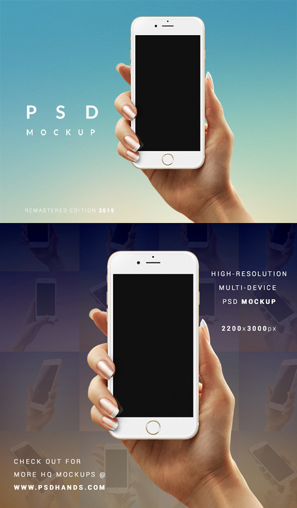 Download 50+ Free PSD iPhone 6 & iPhone 6 Plus Mockups to show your design! | Free PSD Templates